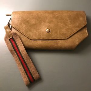 Anthropologie wristlet in Moss